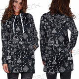 Viking Symbols Pattern SED-0823 Hoodie Dress