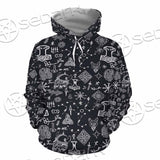 Viking Symbols Pattern SED-0823 Hoodie & Zip Hoodie