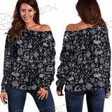 Viking Symbols Pattern SED-0823 Off Shoulder Sweaters