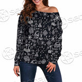 Viking Symbols Pattern SED-0823 Off Shoulder Sweaters