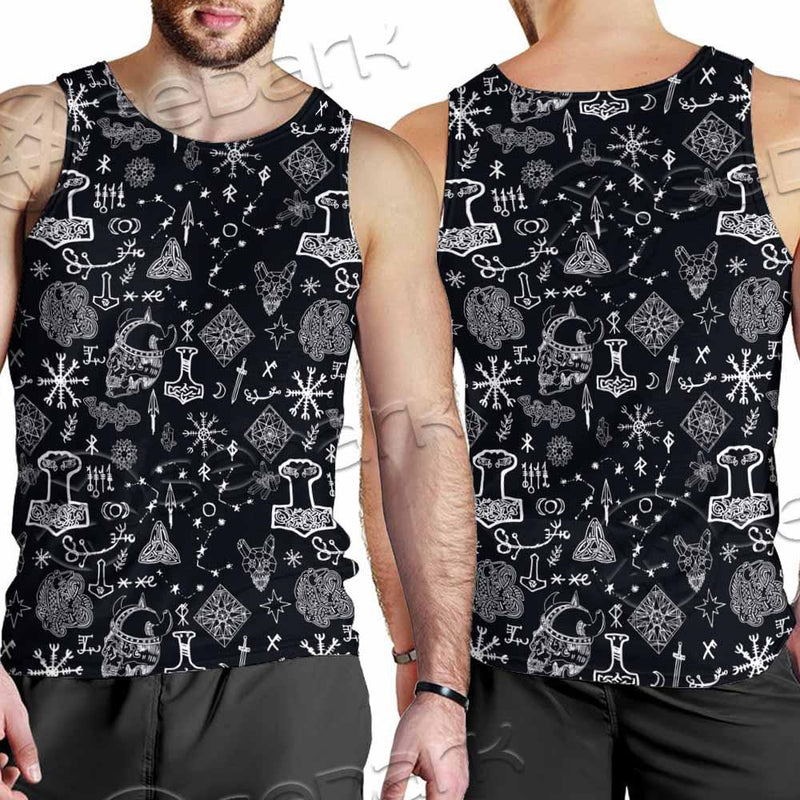 Viking Symbols Pattern SED-0823 Men Tank-tops