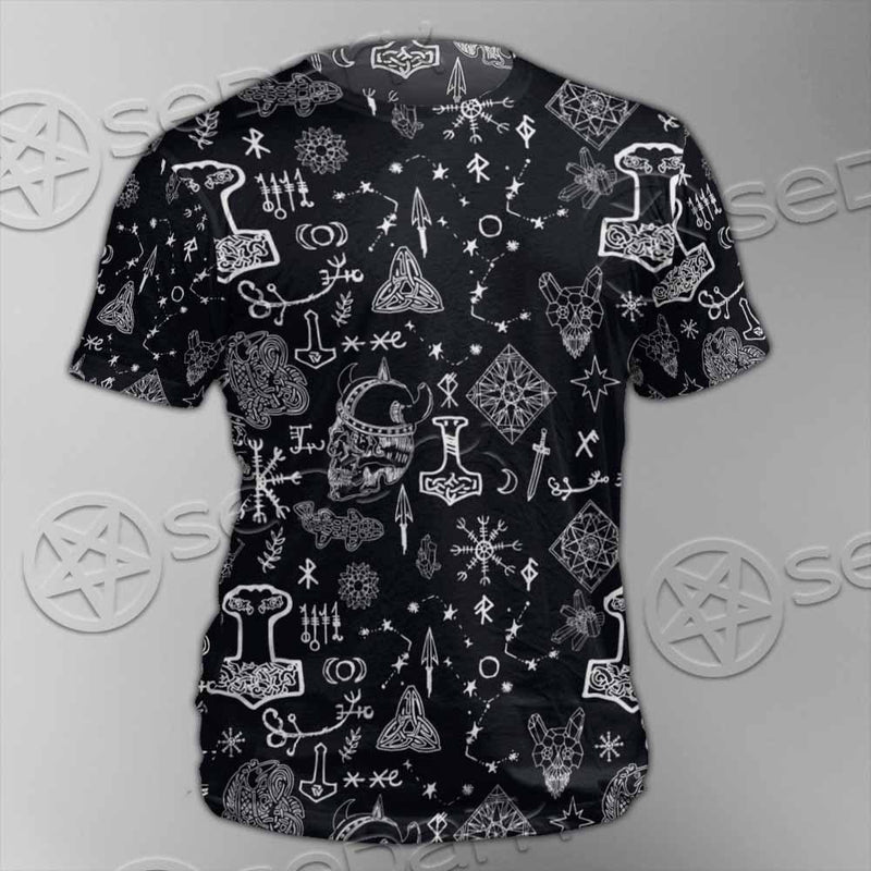 Viking Symbols Pattern SED-0823 Unisex T-shirt