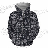 Viking Symbols Pattern SED-0823 Hoodie & Zip Hoodie