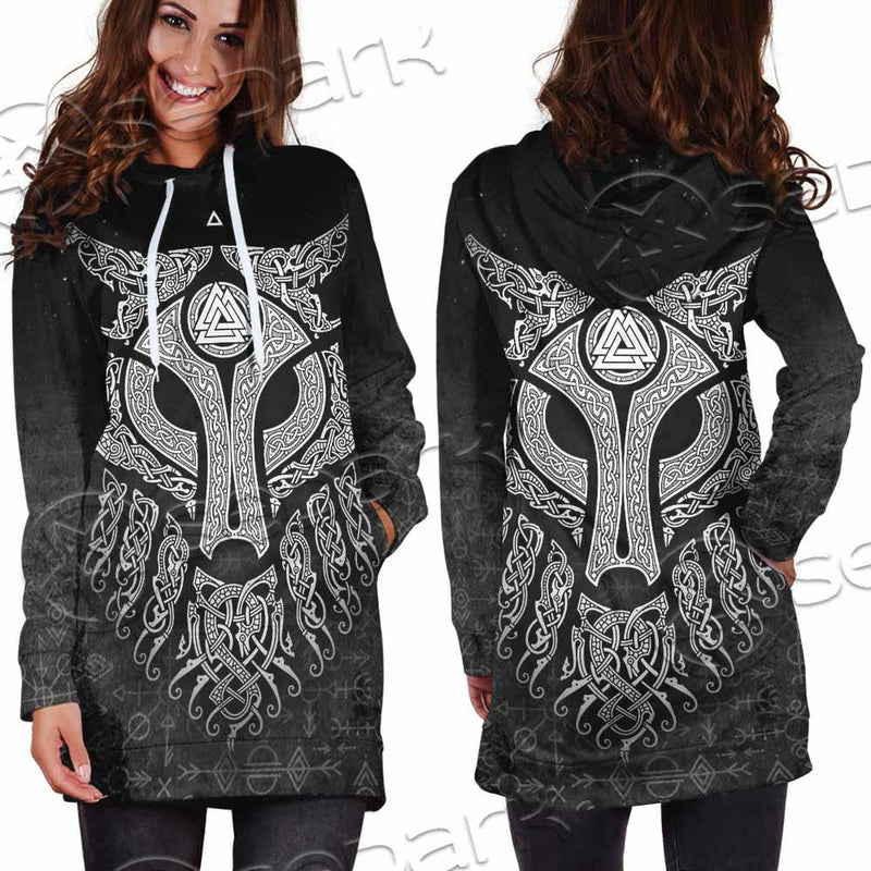 Viking Valknut Fenrir Wolf SED-0824 Hoodie Dress