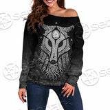 Viking Valknut Fenrir Wolf SED-0824 Off Shoulder Sweaters