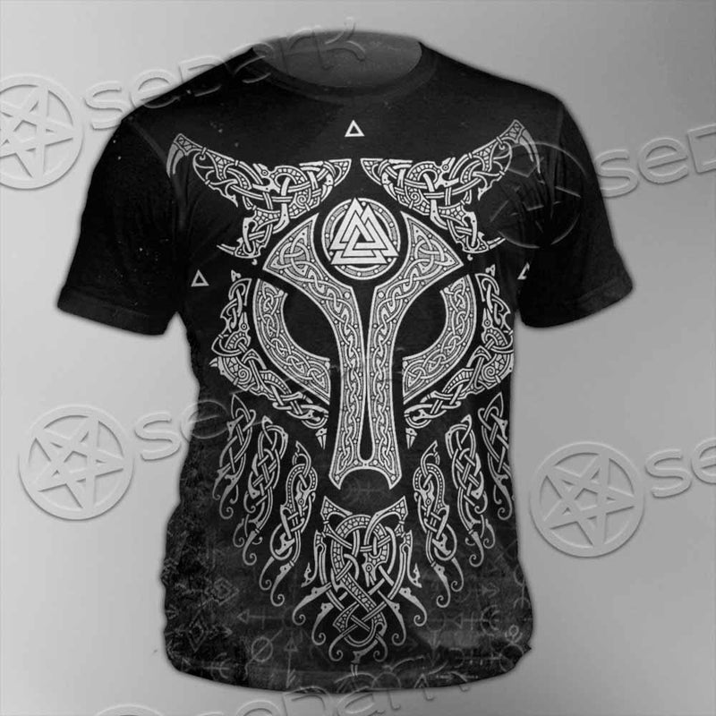 Viking Valknut Fenrir Wolf SED-0824 Unisex T-shirt
