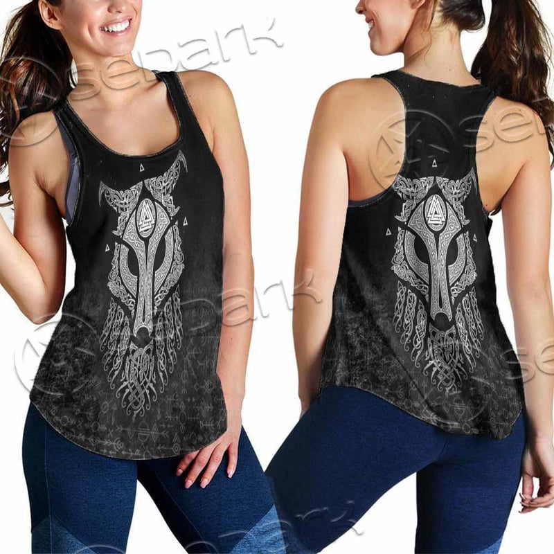 Viking Valknut Fenrir Wolf SED-0824 Women Tank Top
