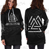 Viking Runes Valknut SED-0825 Hoodie Dress