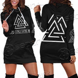 Viking Runes Valknut SED-0825 Hoodie Dress