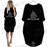 Viking Runes Valknut SED-0825 Batwing Pocket Dress