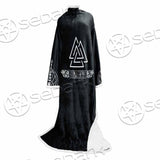 Viking Runes Valknut SED-0825 Sleeved Blanket