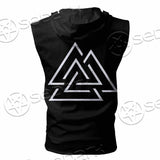 Viking Runes Valknut SED-0825 Zip Sleeveless Hoodie