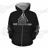 Viking Runes Valknut SED-0825 Hoodie & Zip Hoodie