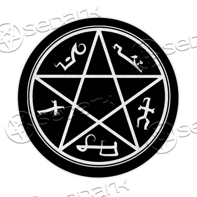 Pentagram Demon Symbol SED-0826 Round Carpet