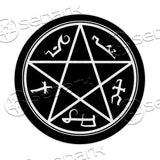 Pentagram Demon Symbol SED-0826 Round Carpet