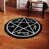 Pentagram Demon Symbol SED-0826 Round Carpet