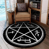 Pentagram Demon Symbol SED-0826 Round Carpet
