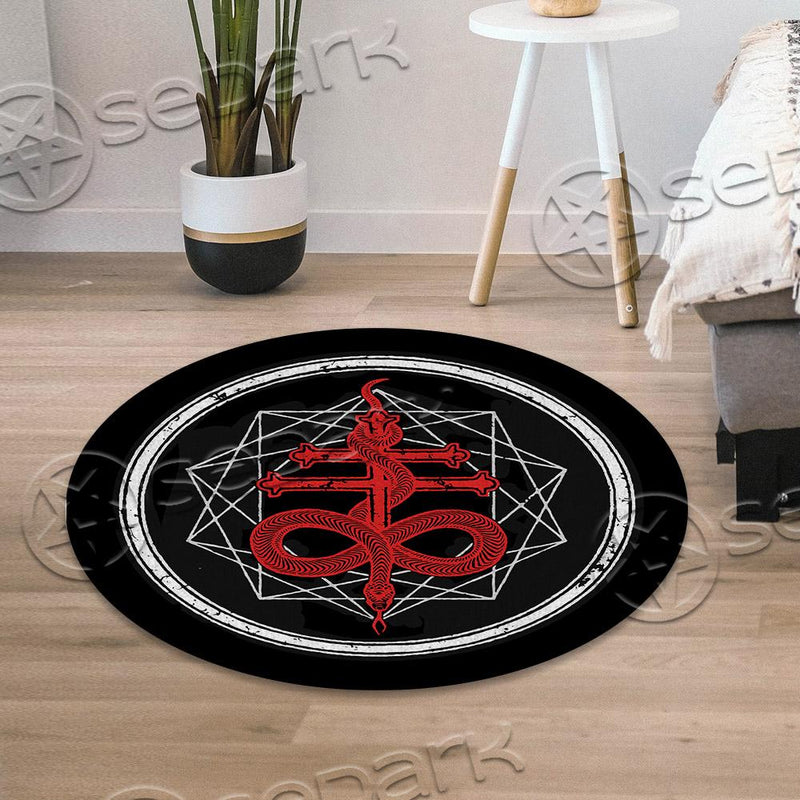 Leviathan Cross Snake SED-0829 Round Carpet