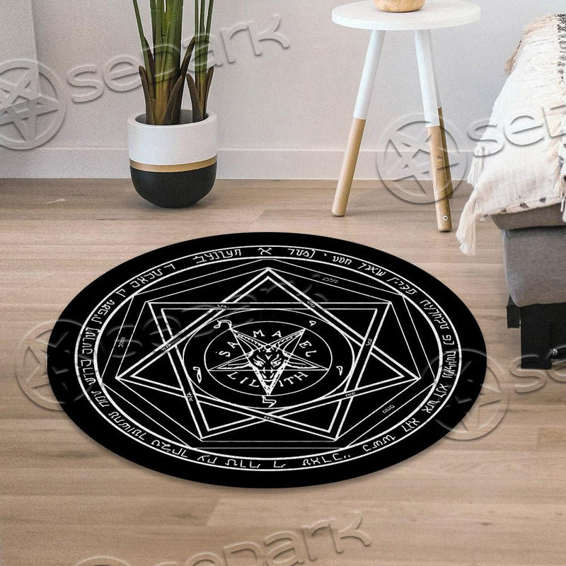 Satanic Occult Lilith SED-0830 Round Carpet