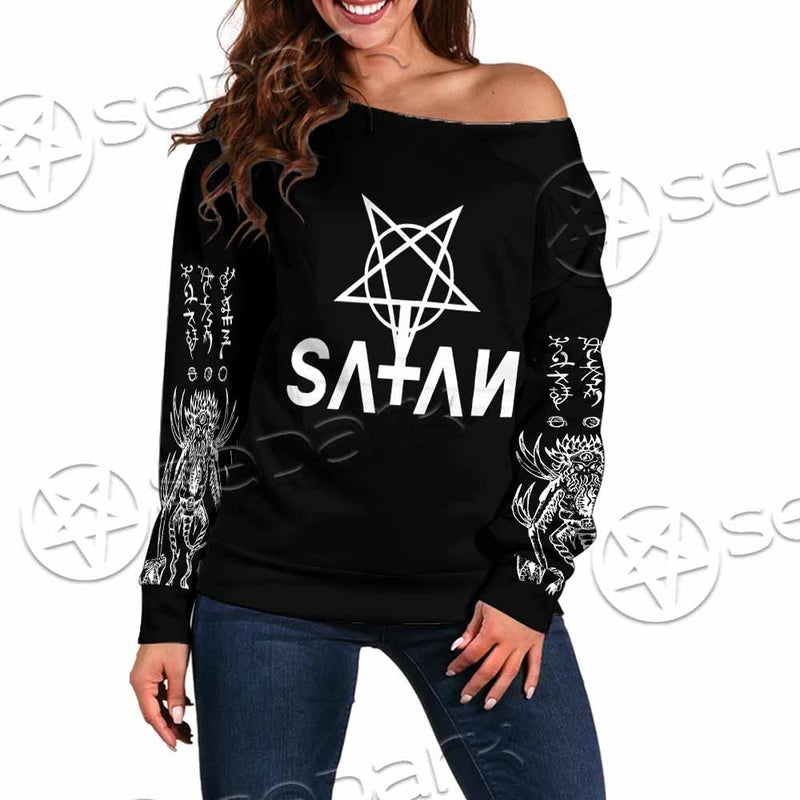 Satanic Demon SED-0833 Off Shoulder Sweaters