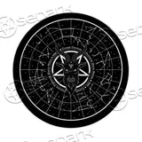 Baphomet 666 Zodiac SED-0837 Round Carpet