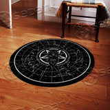 Baphomet 666 Zodiac SED-0837 Round Carpet