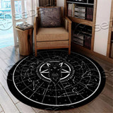 Baphomet 666 Zodiac SED-0837 Round Carpet