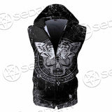 Goth Death Moth SED-0838 Zip Sleeveless Hoodie