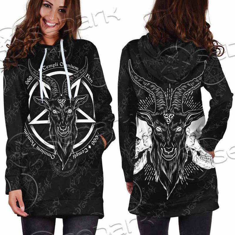 Sigil Baphomet Goat Head SED-0839 Hoodie Dress