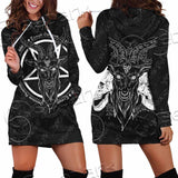 Sigil Baphomet Goat Head SED-0839 Hoodie Dress