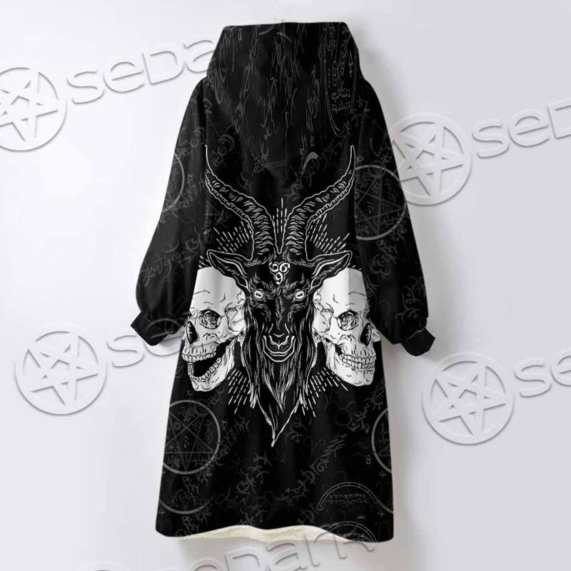 Sigil Baphomet Goat Head SED-0839 Oversized Sherpa Blanket Hoodie
