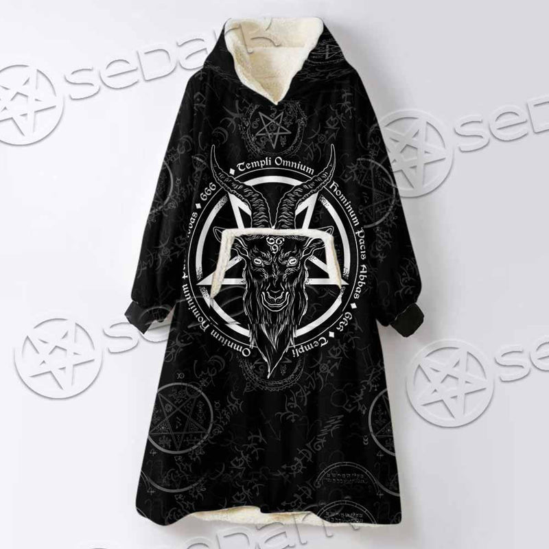 Sigil Baphomet Goat Head SED-0839 Oversized Sherpa Blanket Hoodie