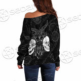 Sigil Baphomet Goat Head SED-0839 Off Shoulder Sweaters