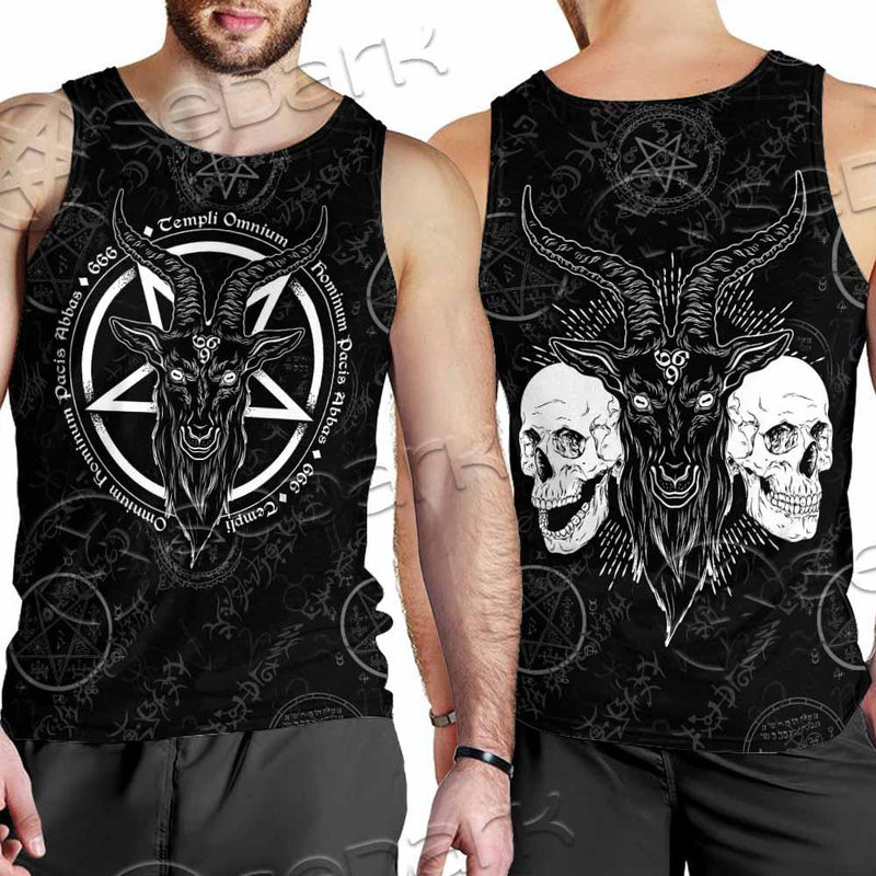 Sigil Baphomet Goat Head SED-0839 Men Tank-tops