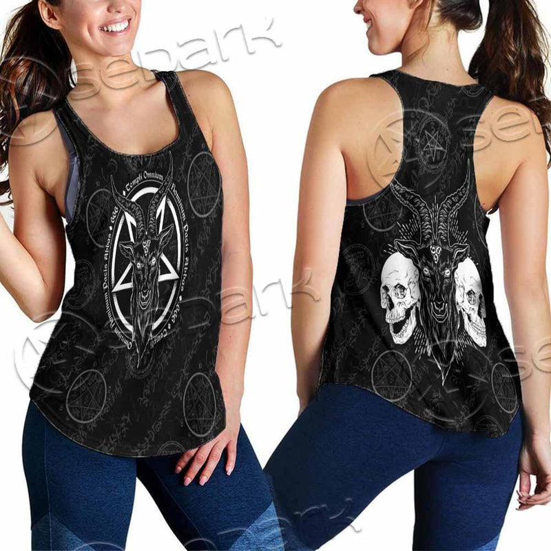 Sigil Baphomet Goat Head SED-0839 Women Tank Top