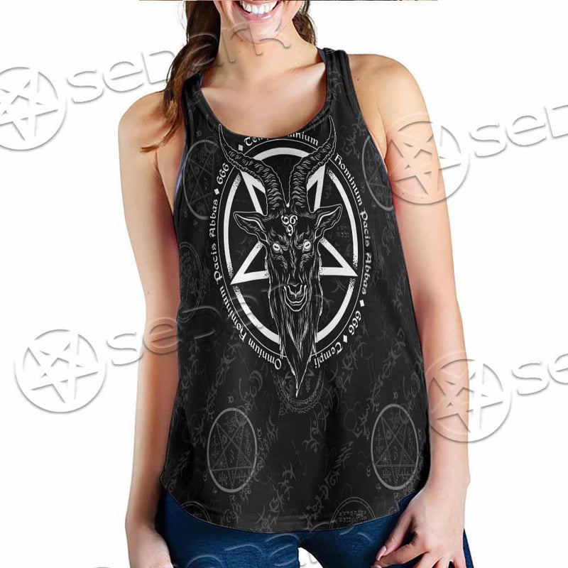 Sigil Baphomet Goat Head SED-0839 Women Tank Top