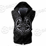 Sigil Baphomet Goat Head SED-0839 Zip Sleeveless Hoodie