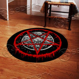 Red Pentagram SED-0841 Round Carpet