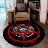 Red Pentagram SED-0841 Round Carpet