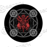 Occult Goat Head SED-0843 Round Carpet