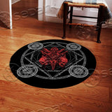 Occult Goat Head SED-0843 Round Carpet