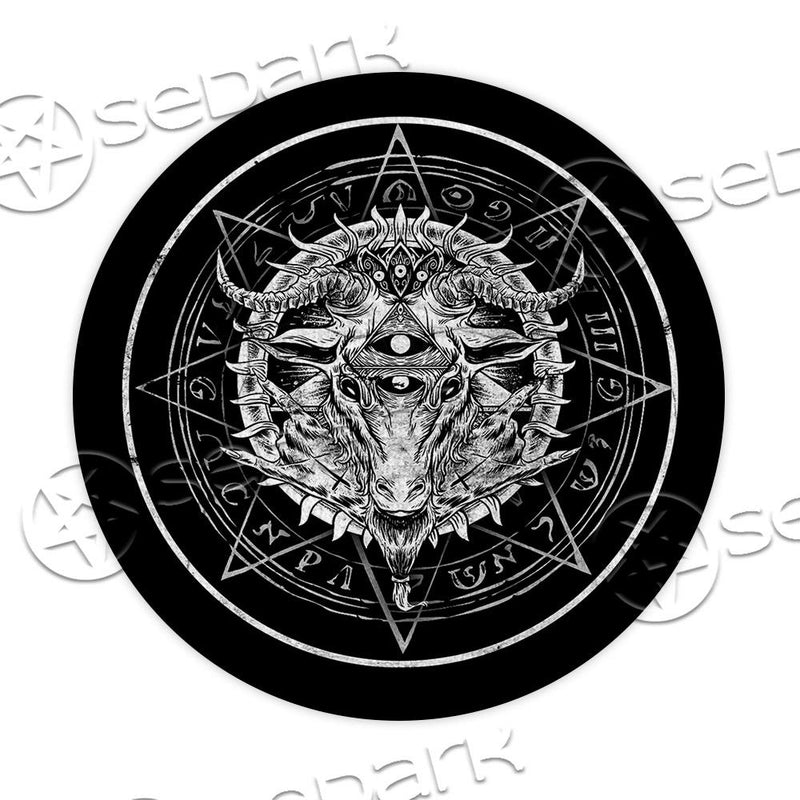 Baphomet Goat Head SED-0844 Round Carpet