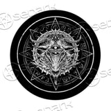 Baphomet Goat Head SED-0844 Round Carpet