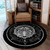 Baphomet Goat Head SED-0844 Round Carpet