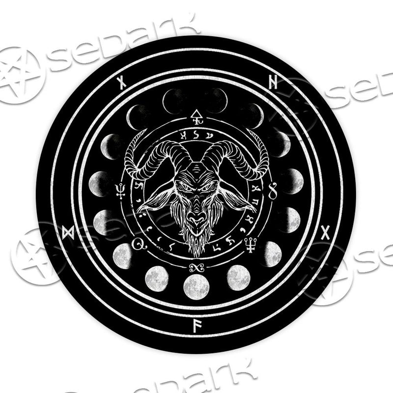 Baphomet Demon Goat Head SED-0845 Round Carpet