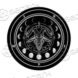Baphomet Demon Goat Head SED-0845 Round Carpet
