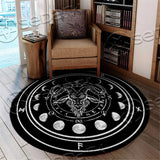 Baphomet Demon Goat Head SED-0845 Round Carpet