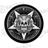 Skull Pentagram Scary SED-0846 Round Carpet