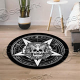 Skull Pentagram Scary SED-0846 Round Carpet