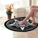 Skull Pentagram Scary SED-0846 Round Carpet